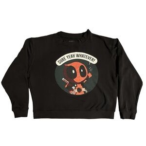 Marvel Deadpool Yeah Sure Whatever Junior M Kawaii Long Sleeves Pullover Sweater